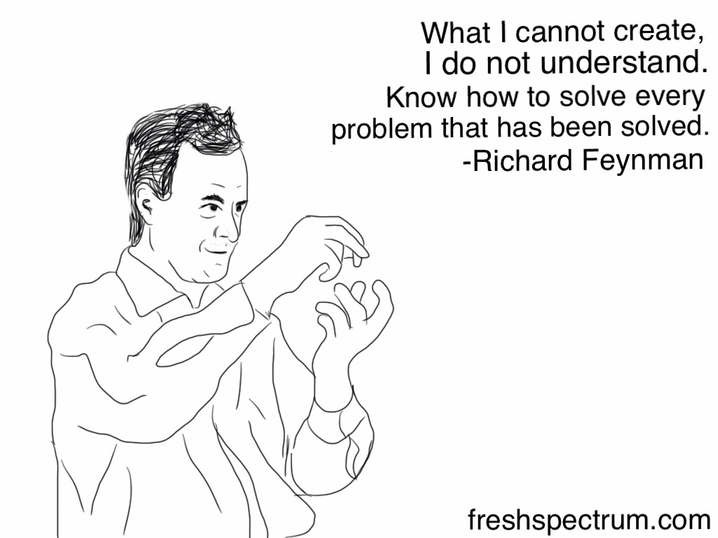 Feynman: What I cannot create, I do not understand