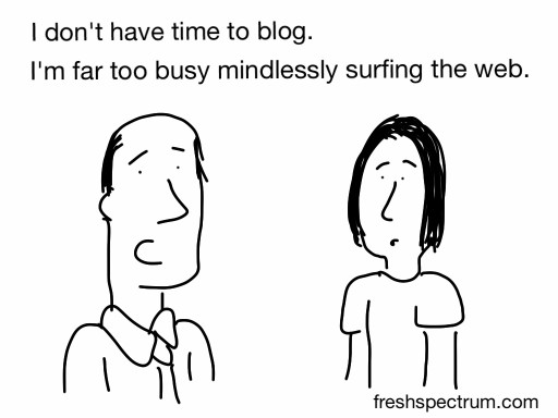 Too busy mindlessly surfing the web