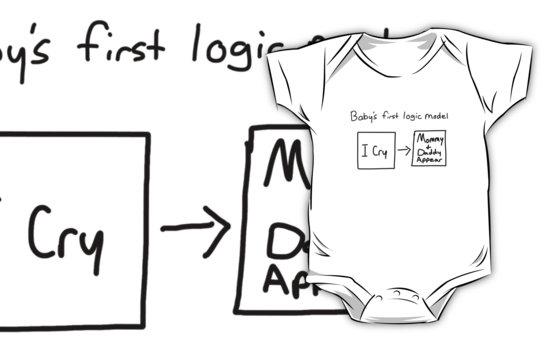 Baby's first logic model onesie