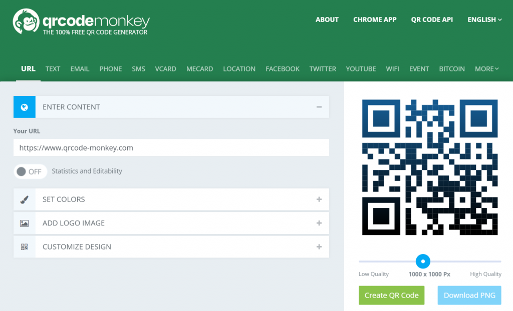 QRCode Monkey Screenshot