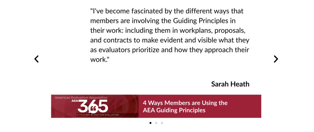 Screenshot showing how the first set of quotes are shown.